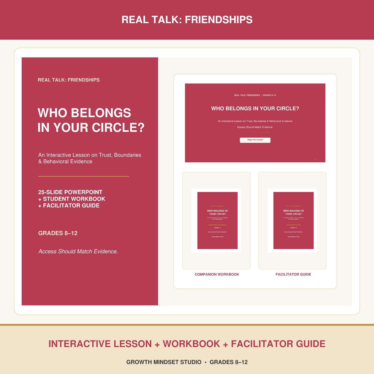 Who Belongs in Your Circle complete friendship SEL lesson